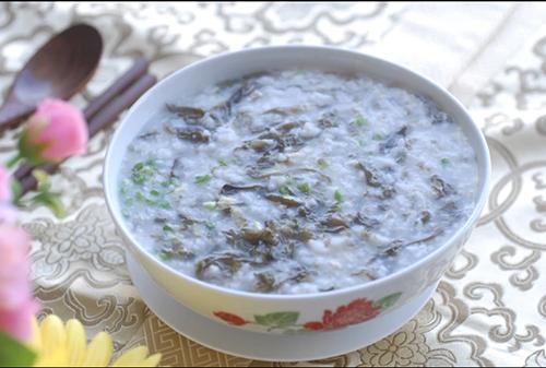 紫菜豆腐蛋黄粥