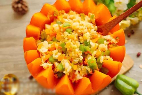 多彩杂蔬南瓜盅