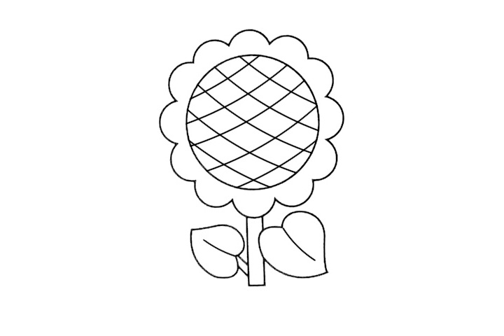向日葵简笔画图片