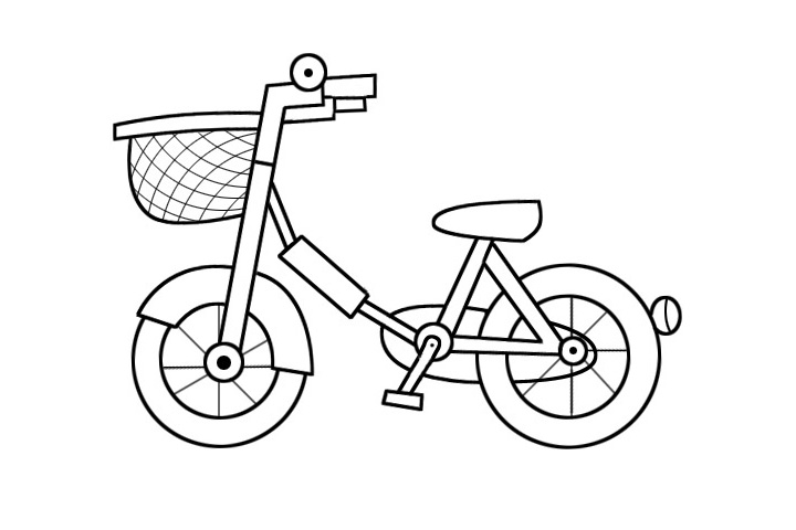 儿童自行车简笔画图片
