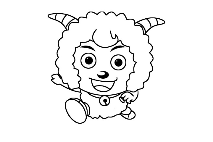 喜羊 font color=red>羊简笔画 /font>