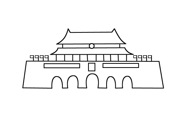 天安门城楼简笔画图片