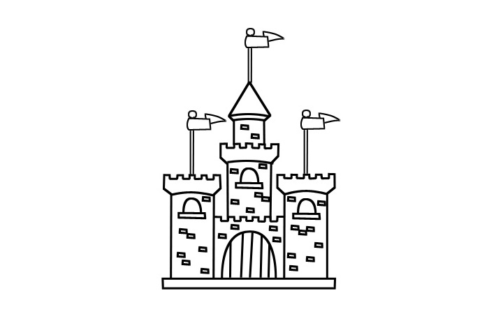 城堡简笔画图片