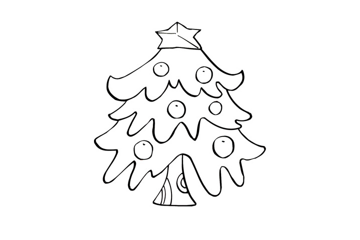 简单的圣诞树简笔画图片