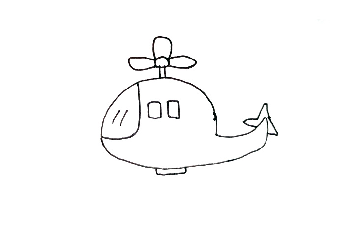 直升机简笔画步骤