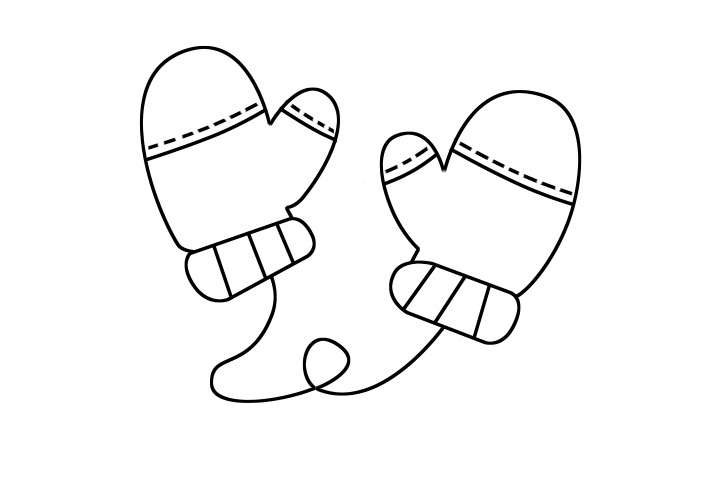 手套简笔画绘画步骤