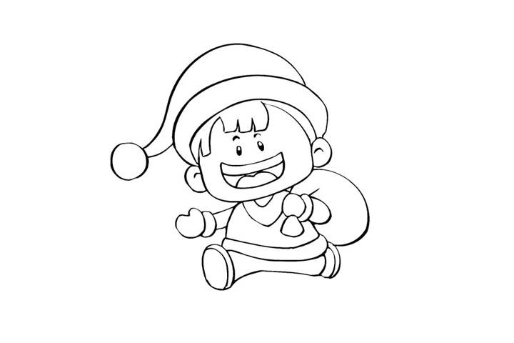 可爱的小孩子简笔画