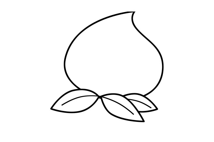 水蜜桃简笔画绘画步骤和图片