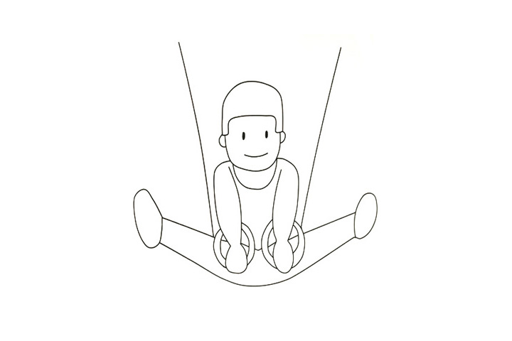 运动员吊环简笔画图片