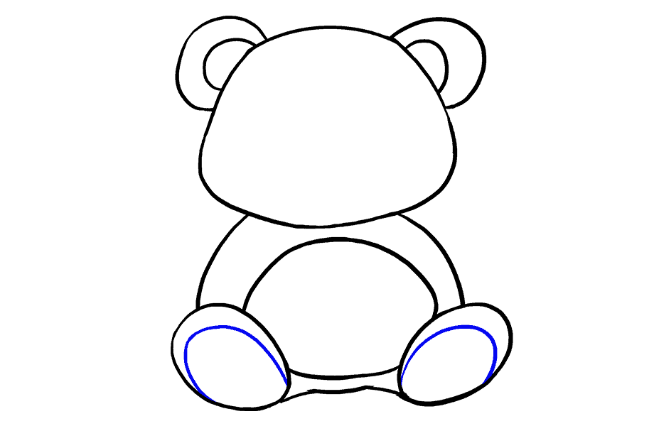 如何绘制卡通熊猫：第13步