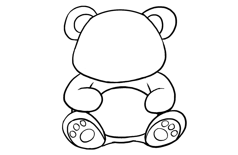 如何绘制卡通熊猫：第16步