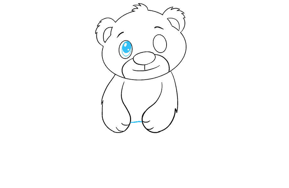 如何绘制北极熊幼崽：第10步