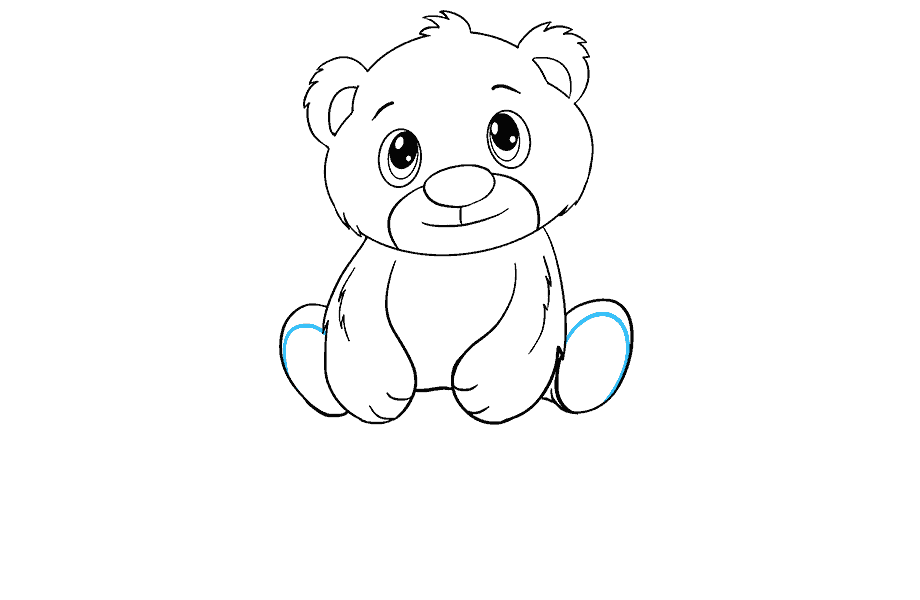 如何绘制北极熊幼崽：第15步