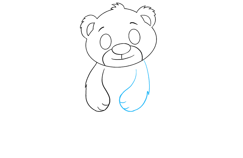 如何绘制北极熊幼崽：第9步