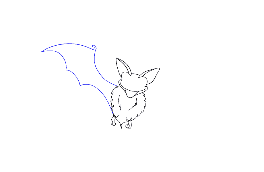 如何画蝙蝠：第14步