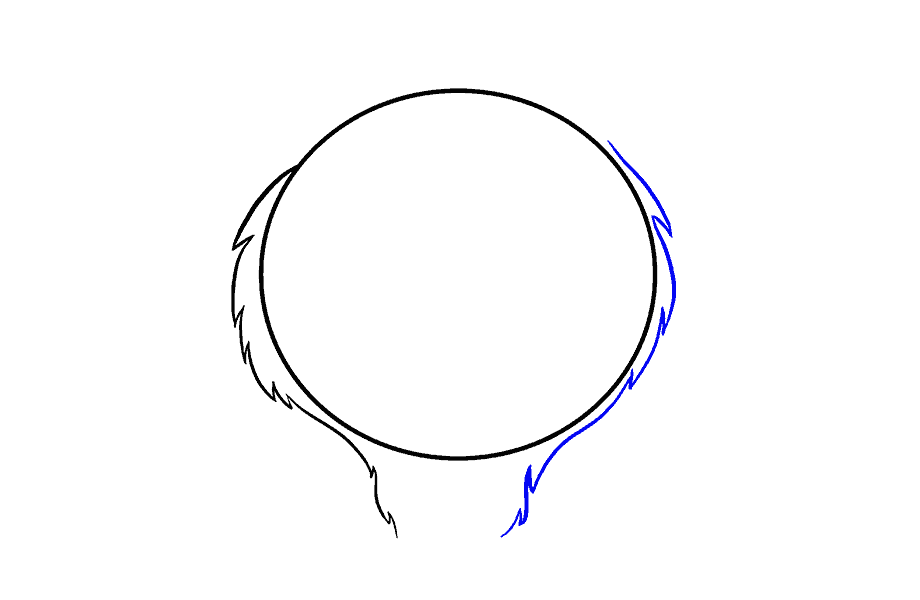 如何画虎脸：第3步