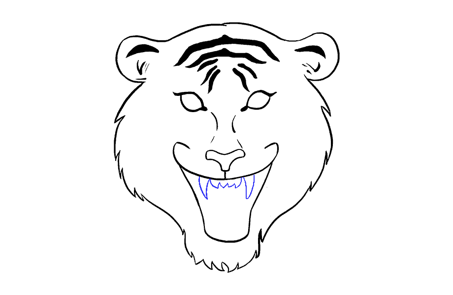 如何画虎脸：第11步