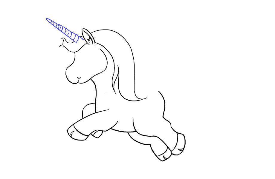 如何绘制独角兽：第12步