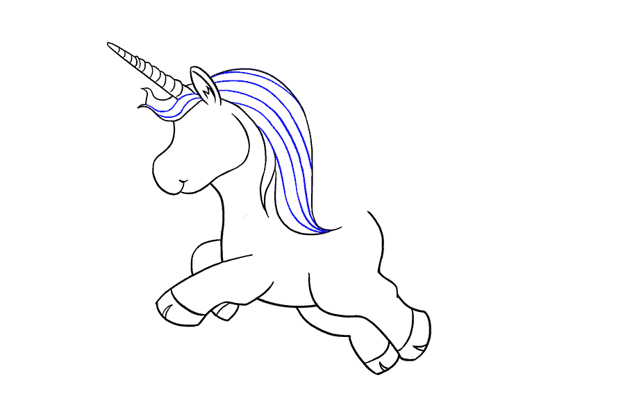 如何绘制独角兽：第13步