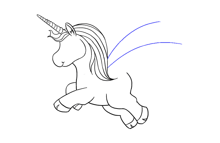 如何绘制独角兽：第14步