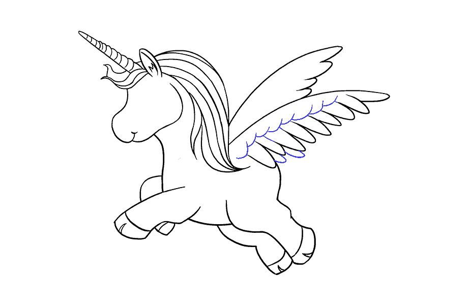 如何绘制独角兽：第16步