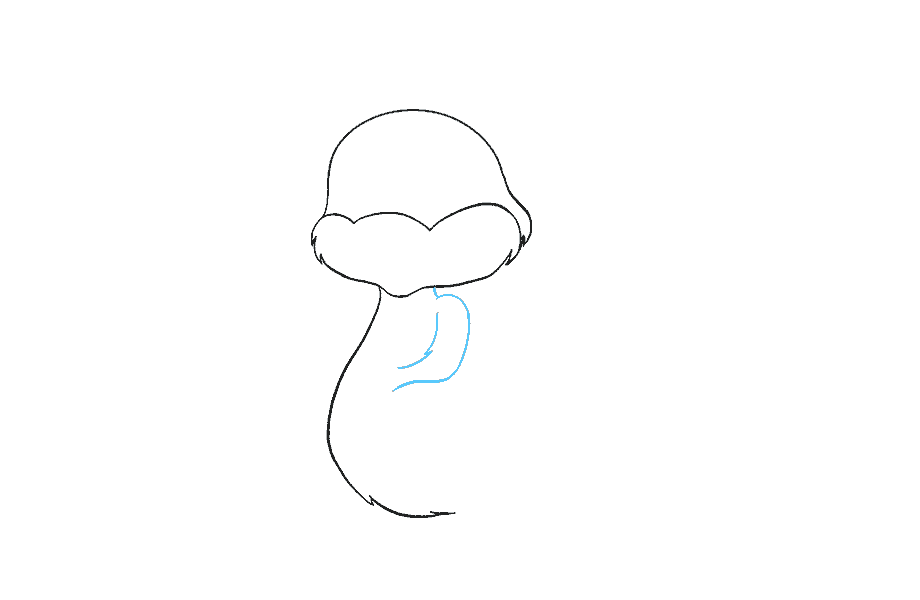 如何绘制卡通松鼠：第6步