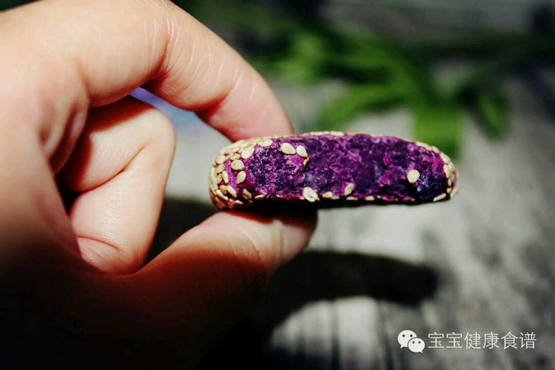 紫薯芝麻小饼 | 软糯清甜，无论大人还是孩子都适合！的做法图解13