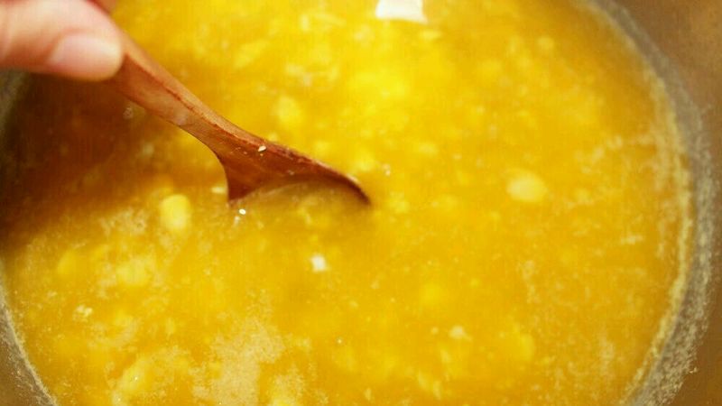 玉米毛豆南瓜羹，宝宝便秘的时候，就给喝这个！的做法图解8