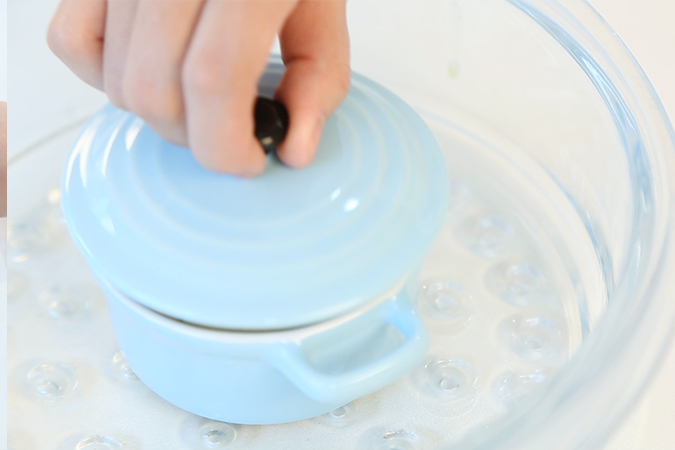 蔬菜蛋黄米布丁 宝宝辅食微课堂的做法图解6