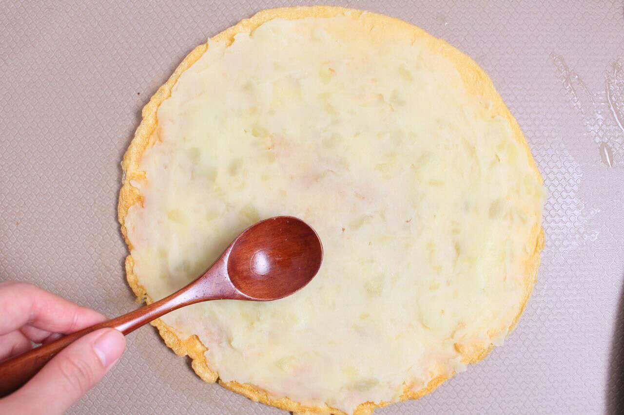 秋葵蛋卷 宝宝健康食谱的做法图解7