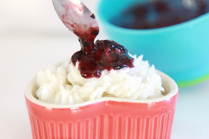 蓝莓山药泥 宝宝辅食微课堂的做法图解8