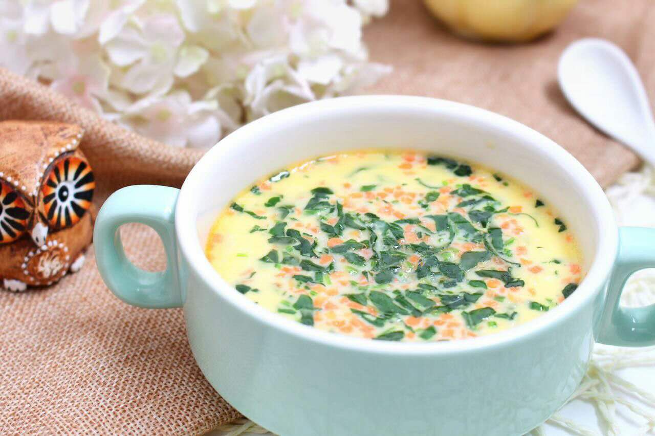 奶酪时蔬蒸蛋羹 宝宝健康食谱的做法图解10