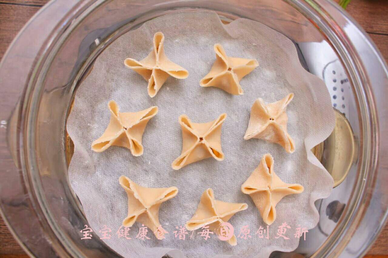 三文鱼面蒸饺  宝宝健康食谱的做法图解10