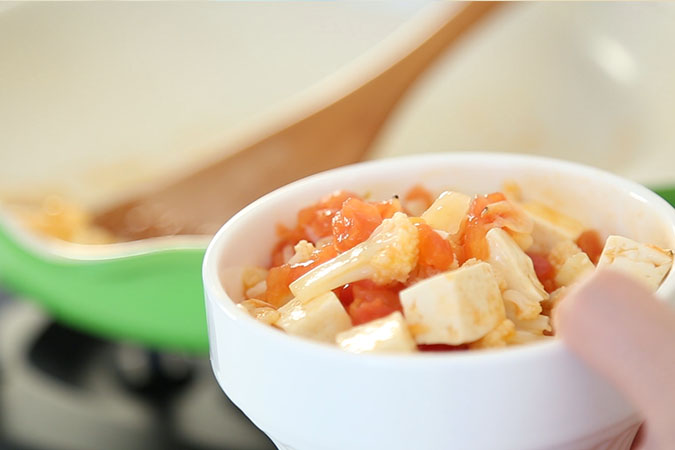 番茄花菜豆腐 宝宝辅食微课堂的做法图解13