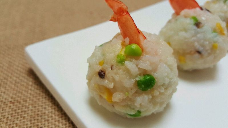 鲜虾饭团的做法图解9
