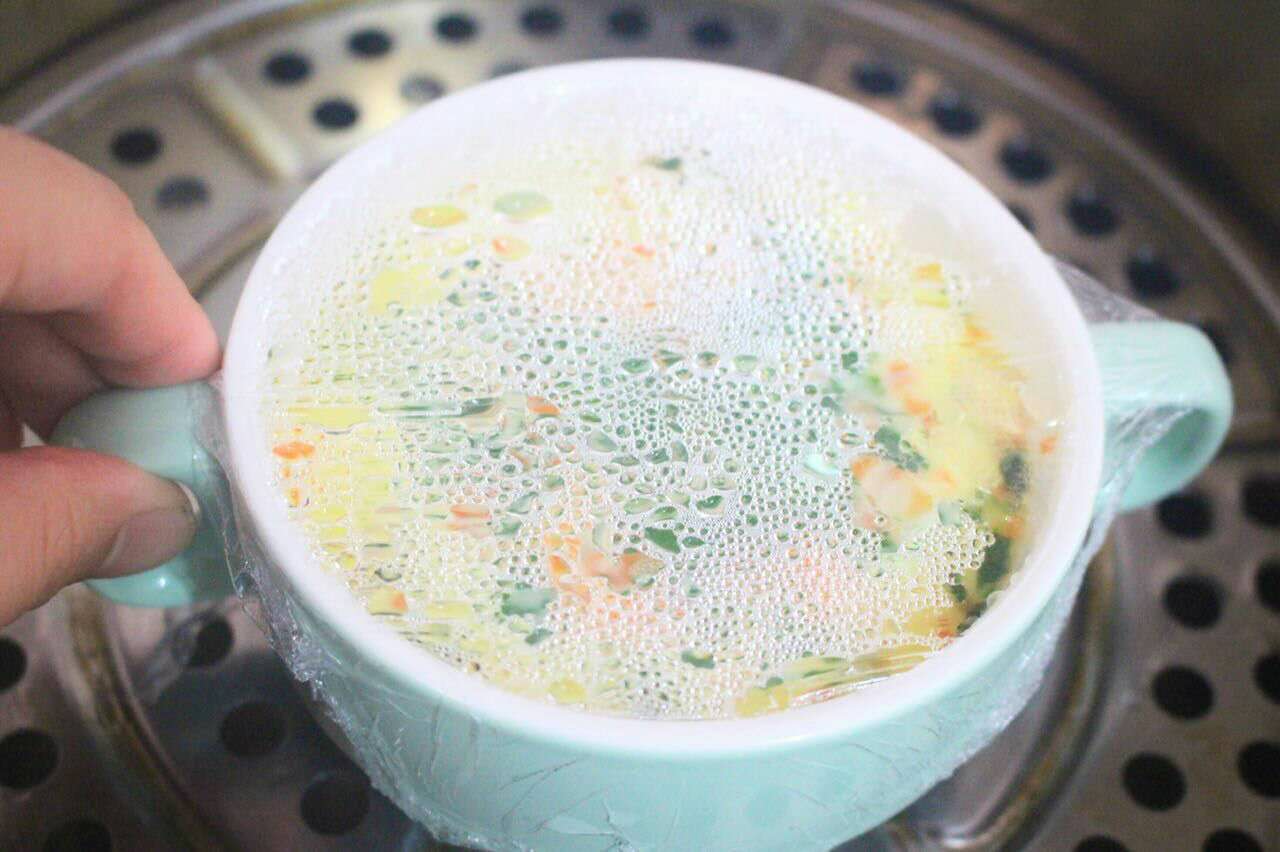 奶酪时蔬蒸蛋羹 宝宝健康食谱的做法图解9