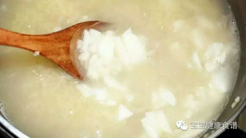 妈妈这样做饭，宝宝脾胃不可能弱！小米山药红枣粥的做法图解9