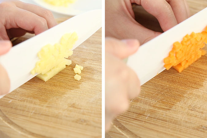 三文鱼什蔬饼 宝宝辅食微课堂的做法图解2