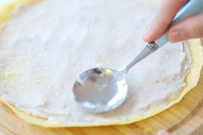 芋头蛋皮卷 宝宝辅食微课堂的做法图解8