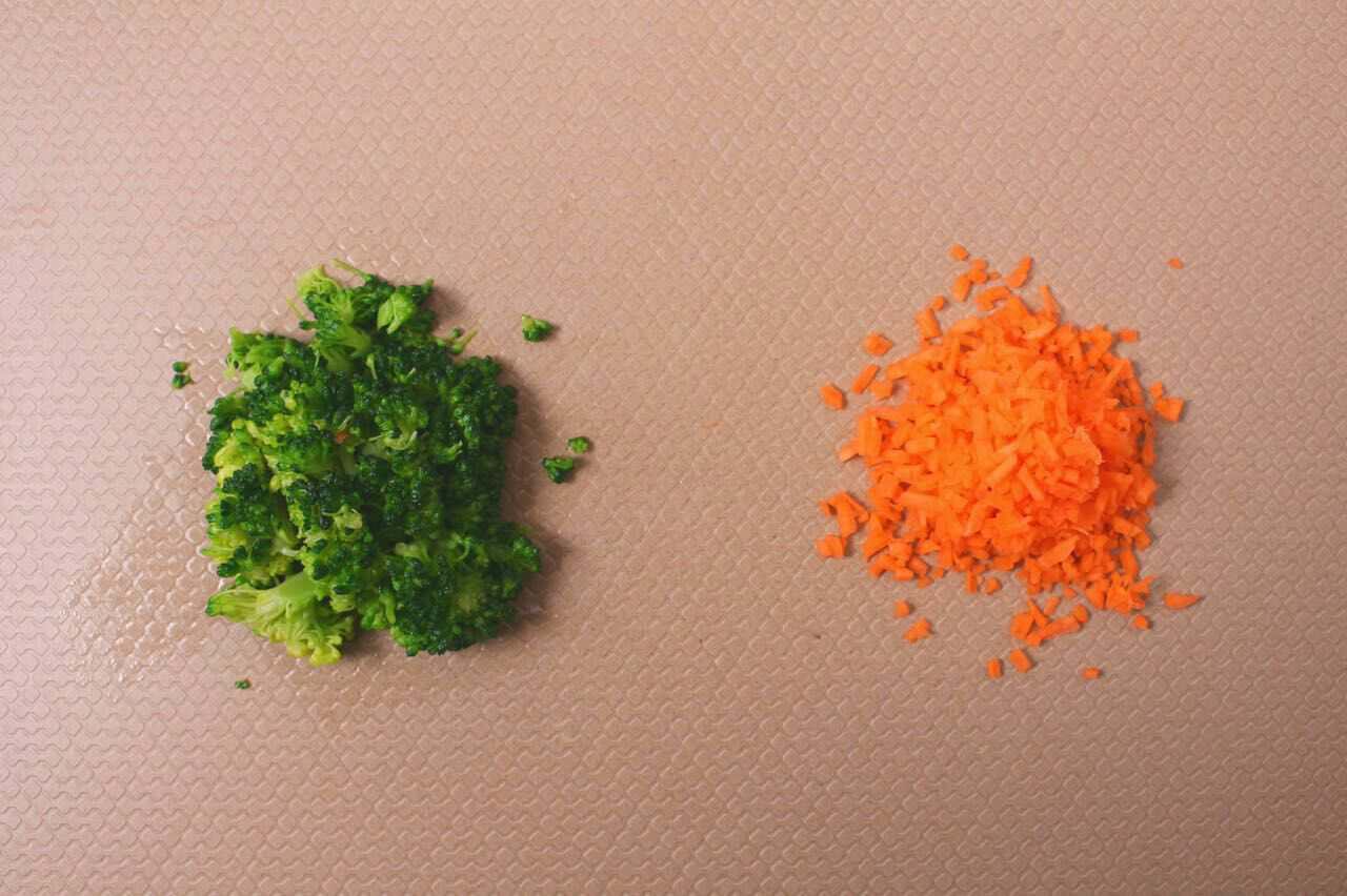 西兰花玉米鸡肉糕 宝宝健康食谱的做法图解3