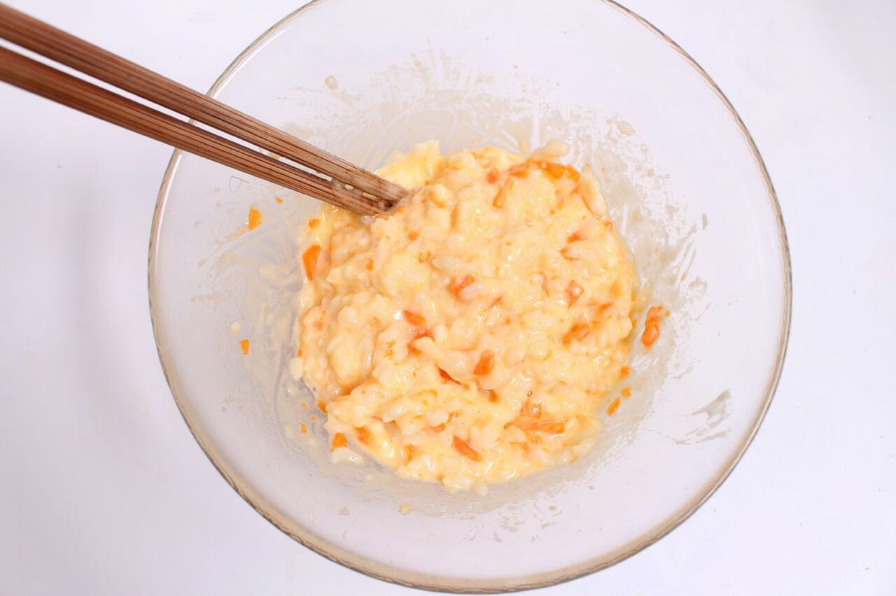 山药胡萝卜米饼的做法图解5