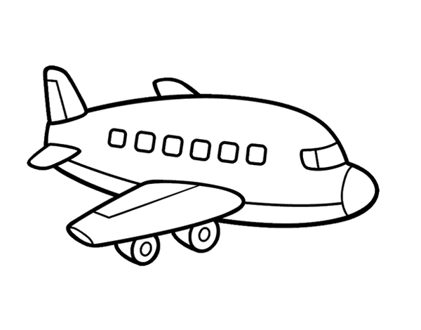 客机简笔画图片
