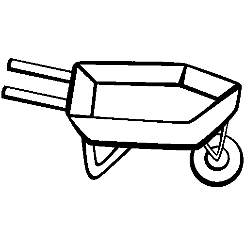 手推车简笔画图片