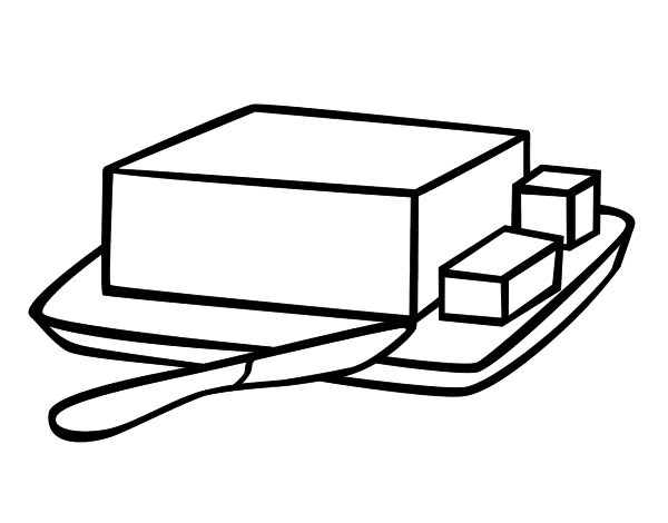 黄油简笔画图片
