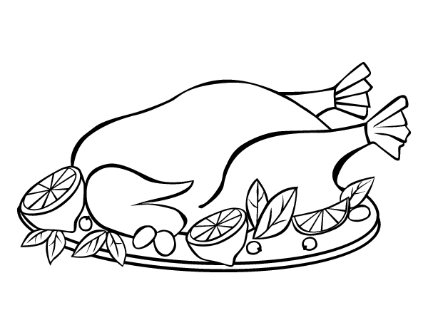 装饰填色图片鸡