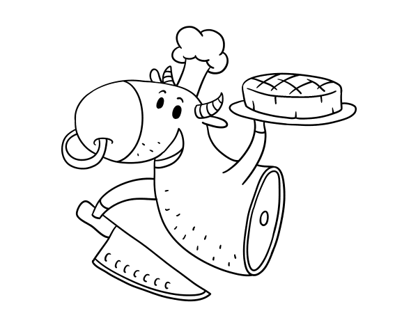 牛肉简笔画图片