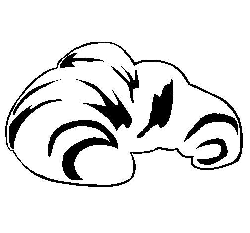 羊角面包填色图片