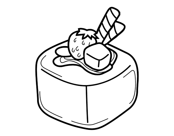 水果巧克力填色图片