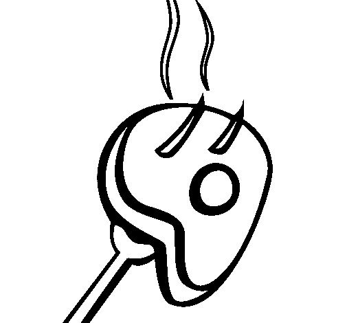 烤肉简笔画图片