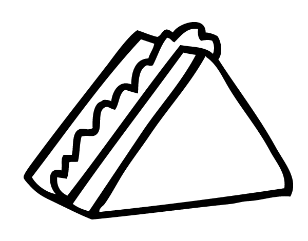 半三明治填色图片